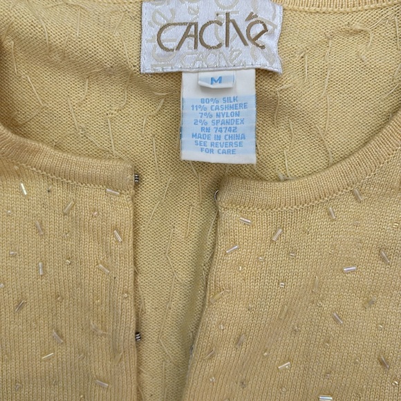 Vintage Cache Silk Cashmere Blend Beaded Sweater Set - Picture 11 of 11